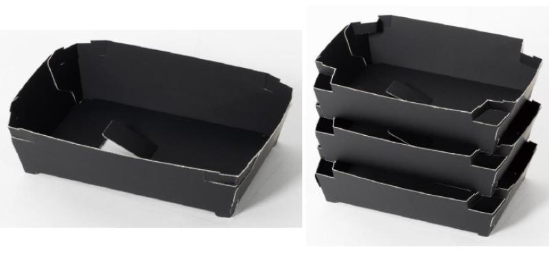 【新商品】L-2573　脚付き黒トレーのご紹介